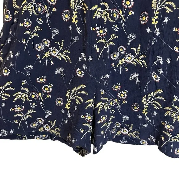 LOFT navy floral sleeveless romper jumpsuit spring summer cool breezy casual - Picture 6 of 12